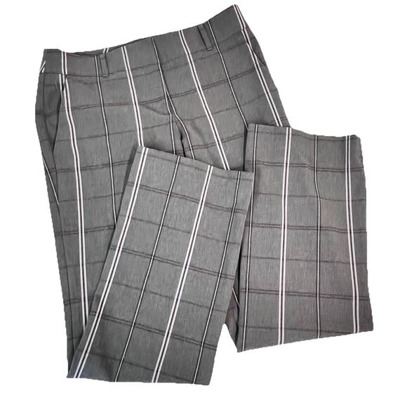 Ann Taylor Pants - Ann Taylor Loft Pants size 4 Marisa Trouser Gray Purple Plaid Stretch Career